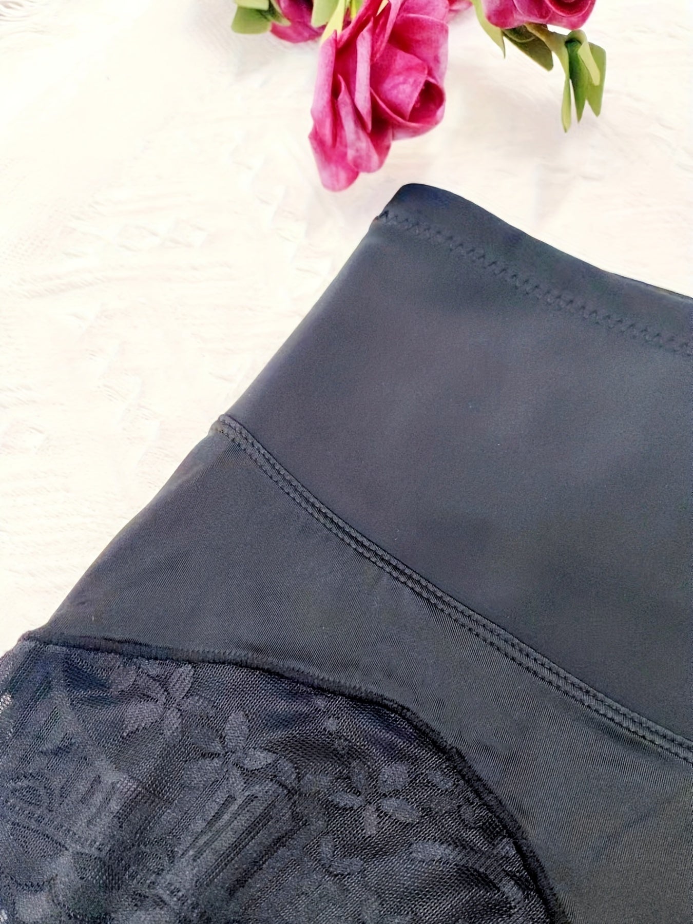 Women's Plus Lace High Rise Butt Lifting Underwear