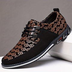 Men's Patterned Derby Shoes Lace up Front Dress Shoes For Men Business Formal