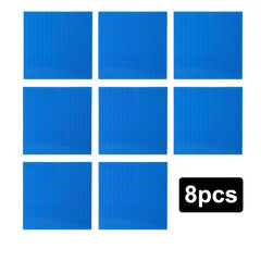 8pcs 25.4x25 ABS Baseplates for DIY Building Blocks