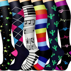 6 Pairs Men Compression Socks Running Stocking