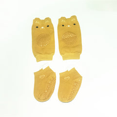 Baby Cartoon Knee Pads & Ankle Socks Set