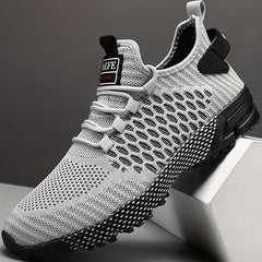 Men's Breathable High Top Sports Shoes Non Slip Lace Up Sneakers