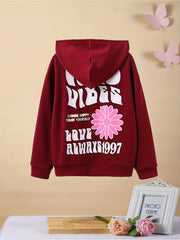 Girls' Basic Hooded Sweatshirt Long Sleeve Pullover Hoodie