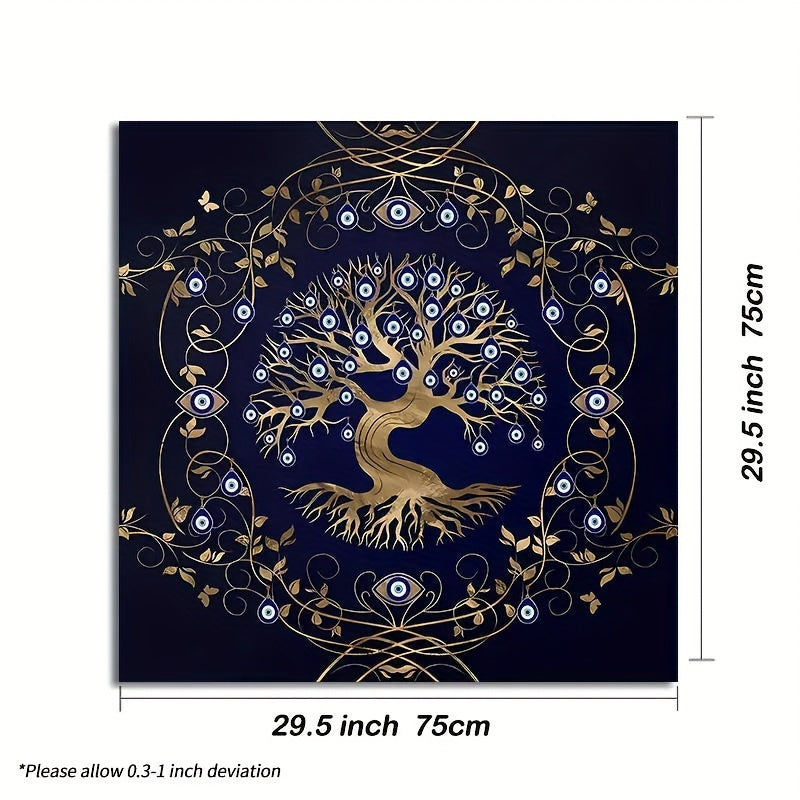 Tree Of Life Tarot Cloth with Eyes - Altar Decor