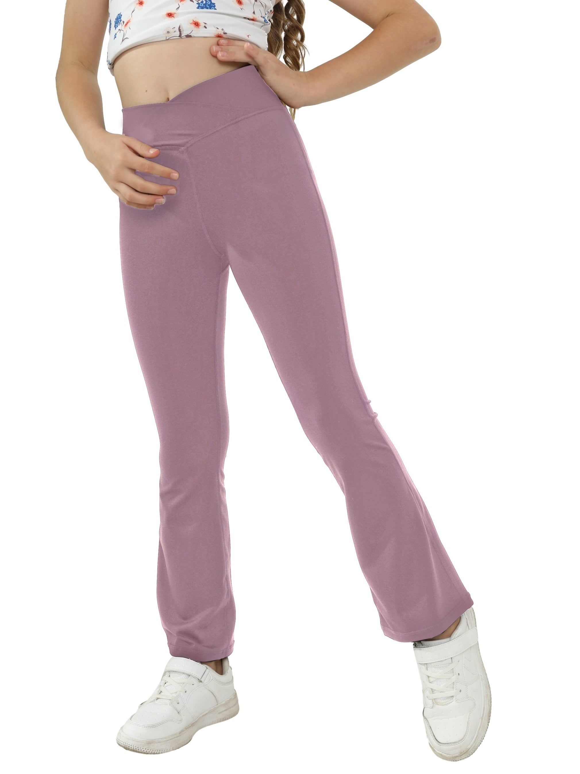 High Waist Flare Yoga Pants Tight Fit V Cross Design
