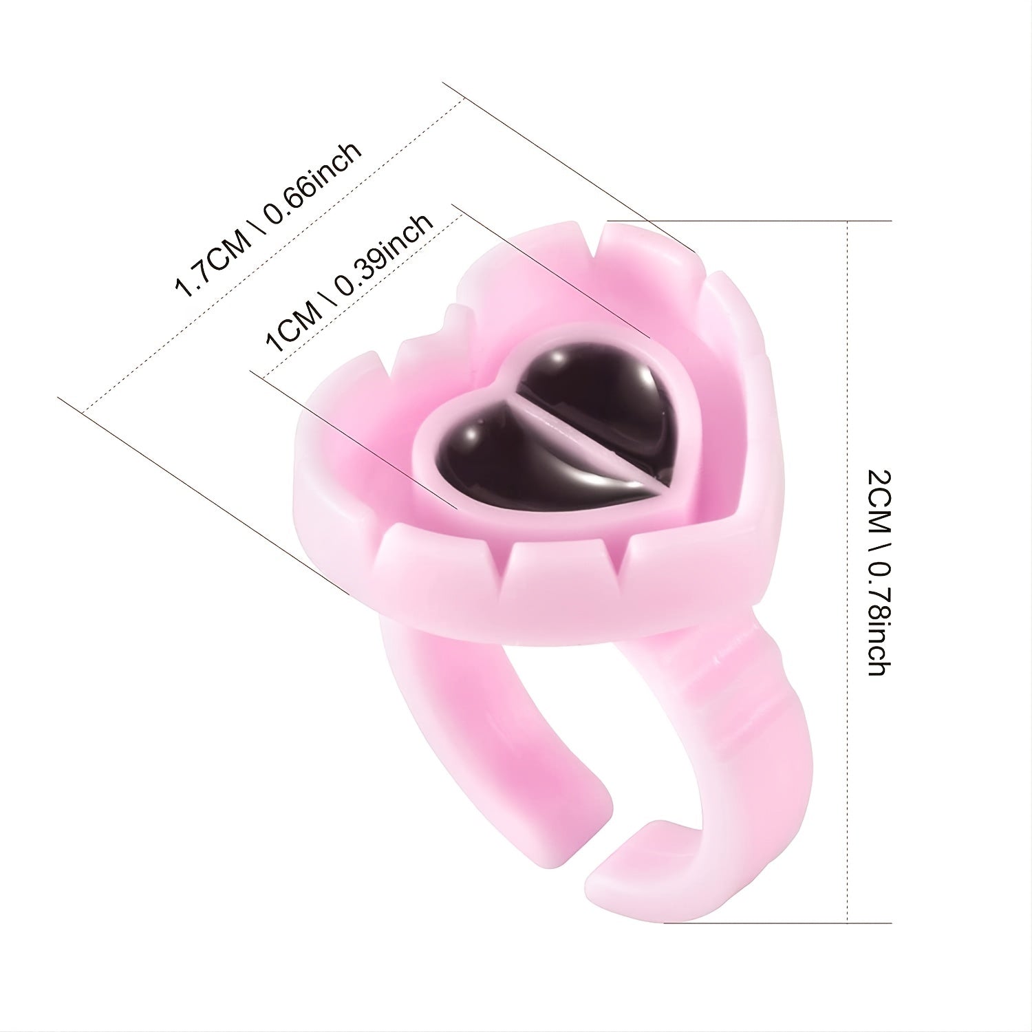 100 PCS Glue Rings Lash Glue Holder Fanning Blossom Cups For Eyelash Extensions