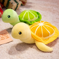 Lemon Turtle Plush Toy Soft Green Yellow Stuffed Animal Spots
