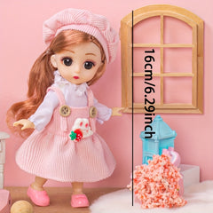 16cm Surprise Doll Toy Gift with Skirt - Mini Doll Party Dress Birthday Gift