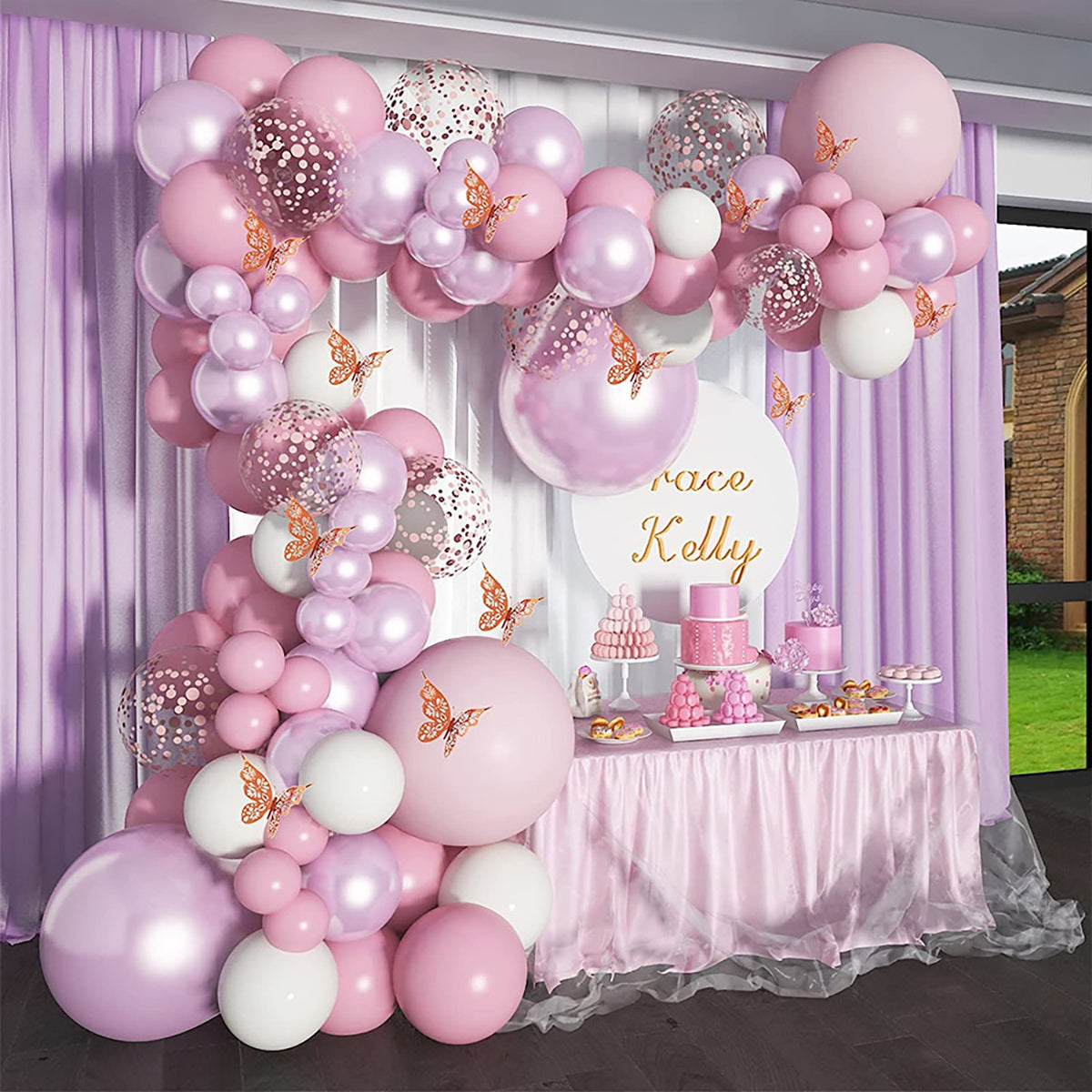 109pcs Metallic Party Scene Decoration Balloon Set Bachelorette Bridal Shower
