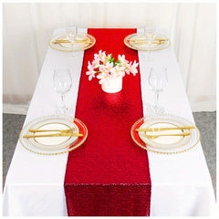 Navy Sequin Table Runner Rectangle Glitter Table Runner