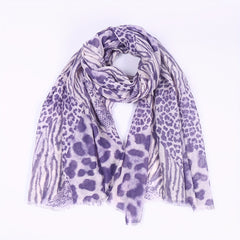 Leopard Print Voile Scarf Classic Shawl Casual Windproof Head Wrap Outdoor