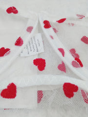 Sexy Heart Print Mesh Bra & Panty Lingerie Set