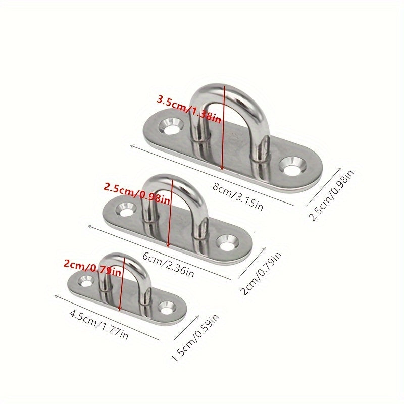Heavy Duty Stainless Steel Pad Eye for Yoga Hammock Swing