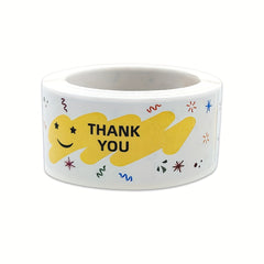 120 Thank You Stickers Rectangular Sealing Paper Takeout Packaging Label