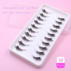 Wispy Natural Look 3D Faux Mink Half Lashes