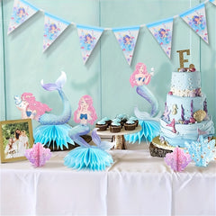 Triangle Flag Banner Pennant DIY Decoration Animals Mermaid Donut Theme