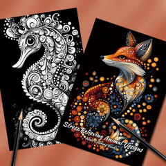 Relax Animal Coloring Book for Adults - Perfect Gift for Friends