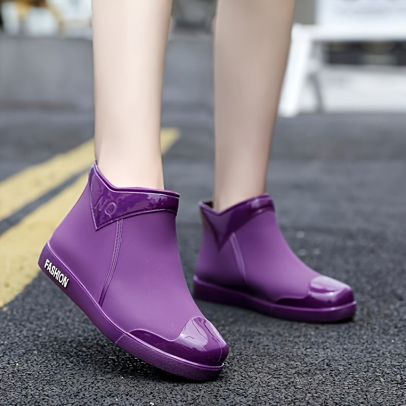 Women's Short Rain Boots Non-Slip Wear-Resistant