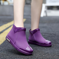 Women's Short Rain Boots Non-Slip Wear-Resistant