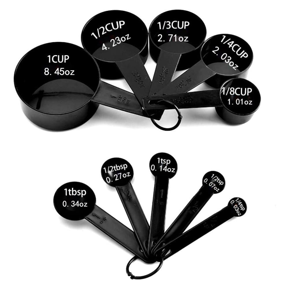 10pcs Plastic Measuring Cups and Spoons Set