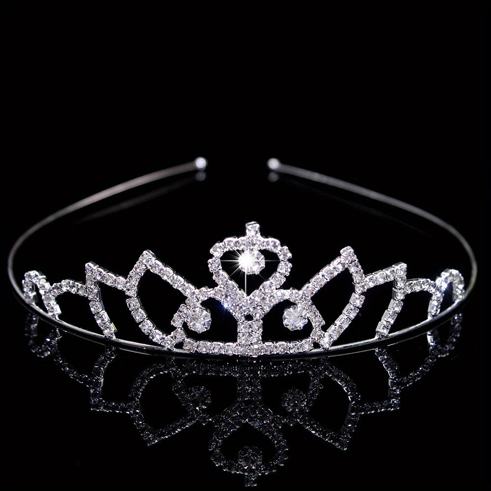 Rhinestone Headband Queen Crown Tiara Bridal Wedding Hair Accessories