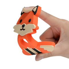 Baby Silicone Teether Fox Chewing Toy Training Molar Stick