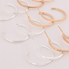 12pairs Geometric Gold Silver Stud Earrings Set