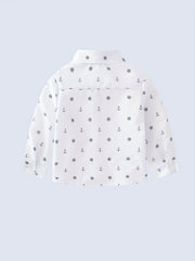 Baby Shirt Long Sleeve Bowtie Cardigan Top Random Print