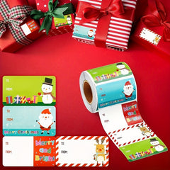 500pcs Christmas Gift Stickers, Holiday Greeting Card Decorative Stick