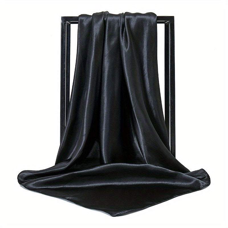 Satin Hijab Shawl Women Veil Ramadan Head Wraps Headscarves Solid