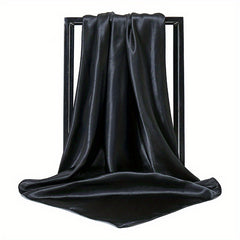 Satin Hijab Shawl Women Veil Ramadan Head Wraps Headscarves Solid