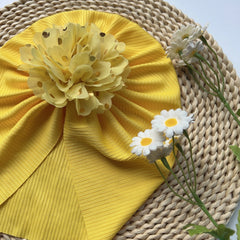 Soft Elastic Strip Flower Baby Hat for Girl