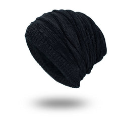 Men's Slouchy Beanie Cap Knit Winter Hat Fleece Lined Warm Acrylic