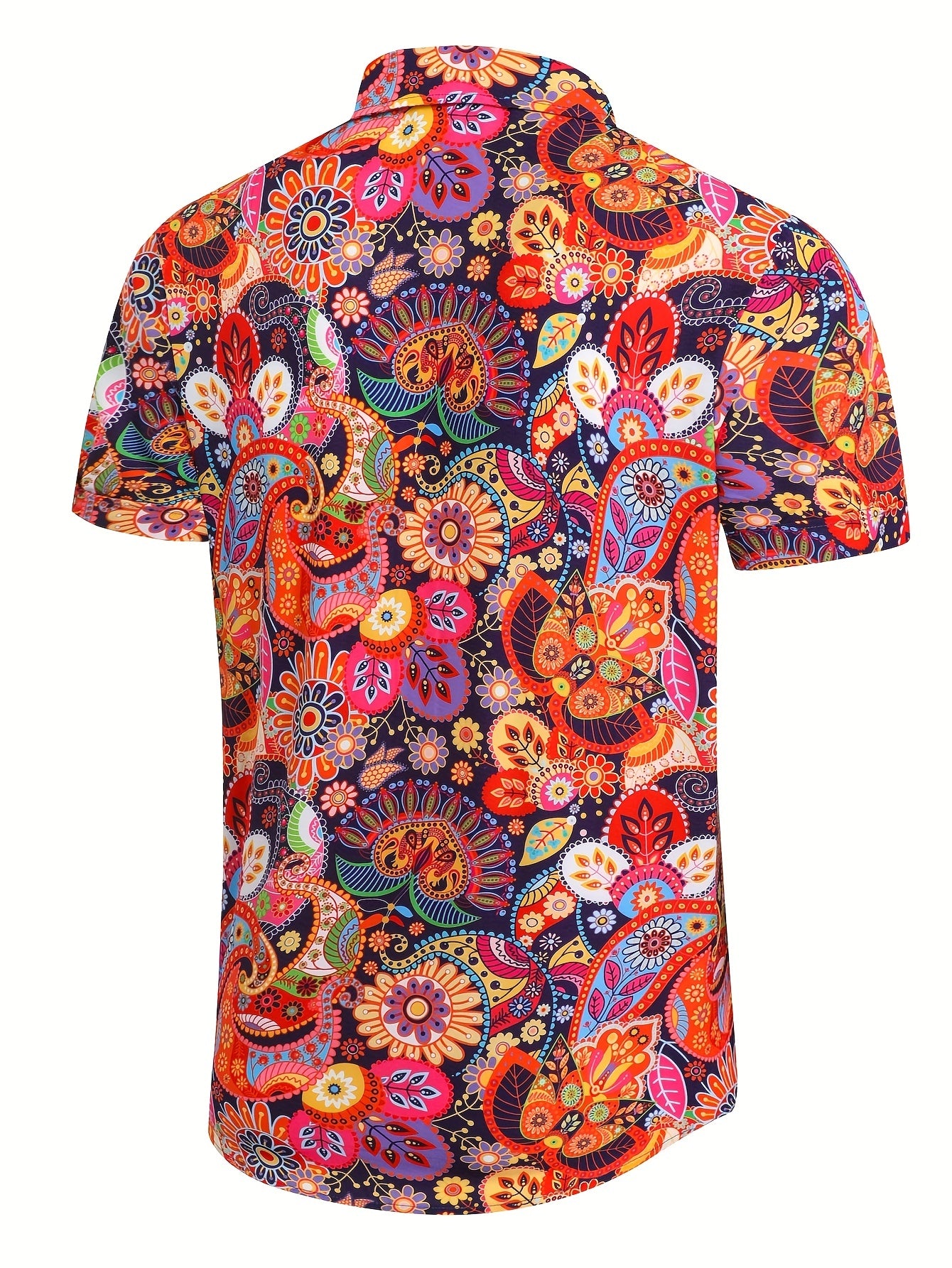 Men's Hawaiian Beach Shirt Summer Casual Short Sleeve Button Down