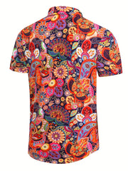 Men's Hawaiian Beach Shirt Summer Casual Short Sleeve Button Down