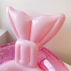 Mermaid Shaped Swimming Ring With Handle - Float With Seat