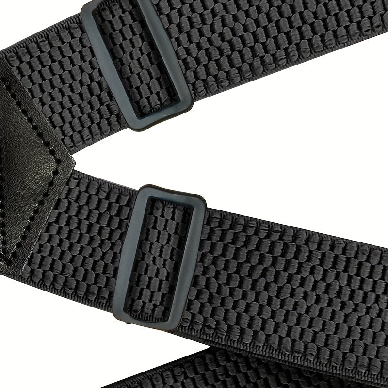 Men's Adjustable Elastic Suspenders For Trousers Braces with 4 Clips