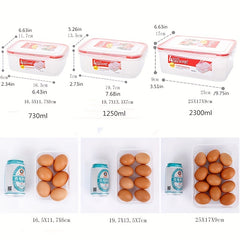3pcs Fresh keeping Box Set Microwave Safe Refrigerator Storage Box
