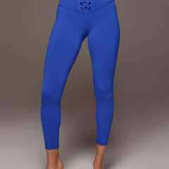 Sports Leggings Crisscross Wide Waistband Tummy Control Yoga Pants