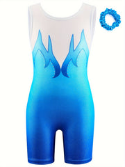 Dreamy Tie Dye Unicorn Print Ballet Leotard for Dance Practice