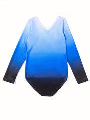 Long Sleeve Gymnastics Leotards Athletic Ballet Dance Costume