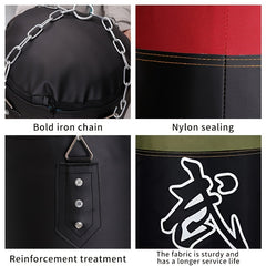 Heavy Duty Boxing Sandbag w/ Hanging Hooks & Guards for Taekwondo Muay Thai
