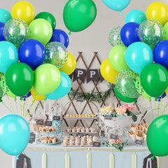 60pcs Confetti Balloon Set Forest Theme Party Decoration