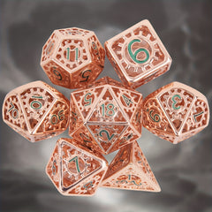 7pcs Geared Metal Dice Set for RPG Board Games