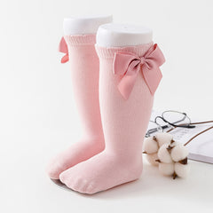 Baby Girls Princess Socks Bow Knee High Socks For Newborn Infants Toddlers