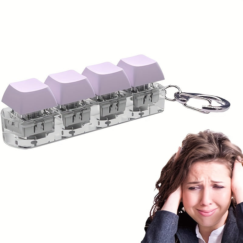 Keyboard Clicker Fidget Keychain 4 Button Toy