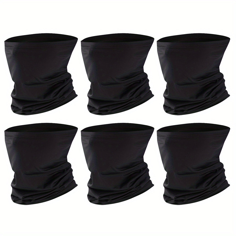 6pcs Men's Cycling Face Neck Gaiter for Outdoor Sports