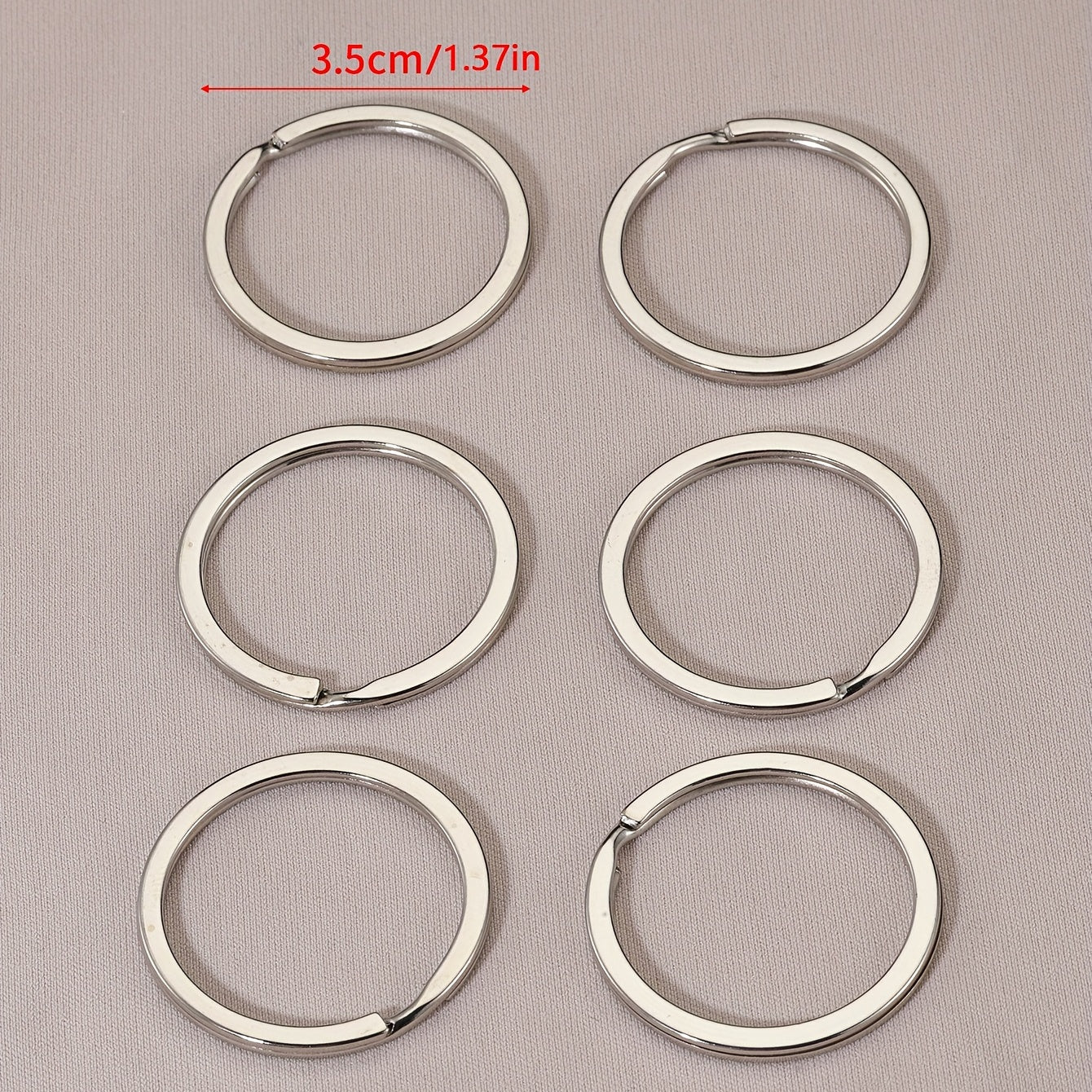 20pcs Stainless Steel Key Rings for Keychain DIY 20-35mm
