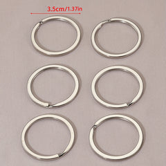 20pcs Stainless Steel Key Rings for Keychain DIY 20-35mm