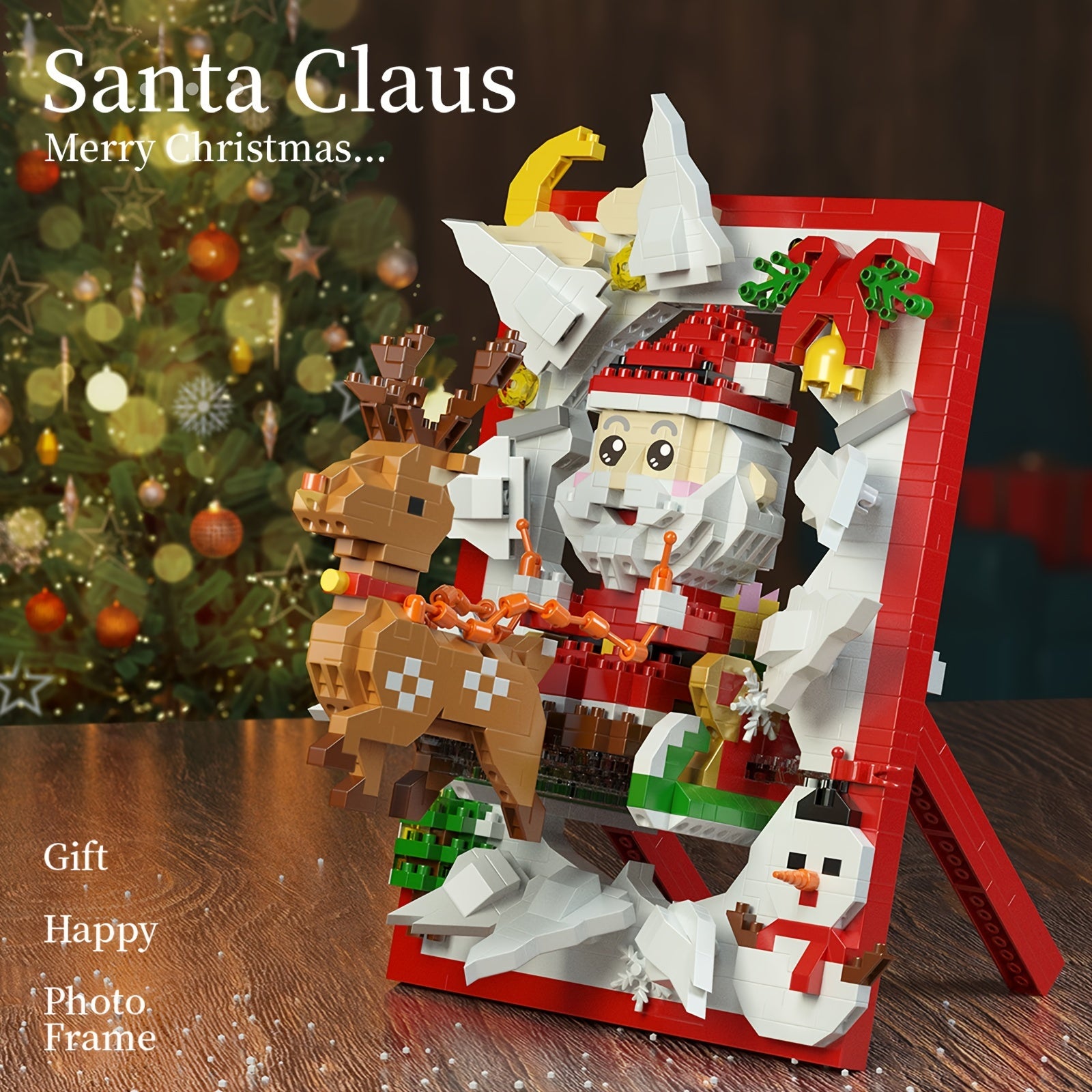 Santa Miku 3D Print Blocks Holiday Decor Birthday Gift